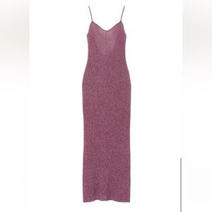 Proenza Schouler White Label Purple Lurex Knit Dress size medium